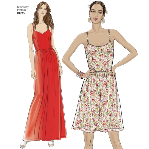 Naiste kleit ja kombinesoon, Simplicity Pattern #8635 