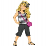 Выкройка: Children`s, sizes: Girls` Top, Dress, Shorts, Pants and Bag, Butterick B5776 