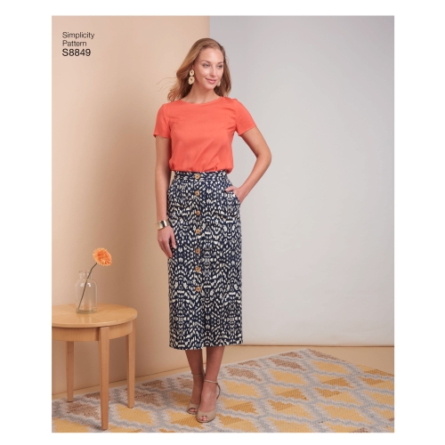 Misses` Dress, Skirt, Top and Jacket, Simplicity Pattern #S8849 