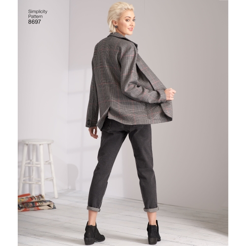 Naistele ja Pluss-suurustele naistele bleiser, Simplicity Pattern #8697 
