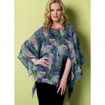Выкройка: Misses` Fringe-Trim, Overlay or Notch-Neck Tunics, Butterick B6356 