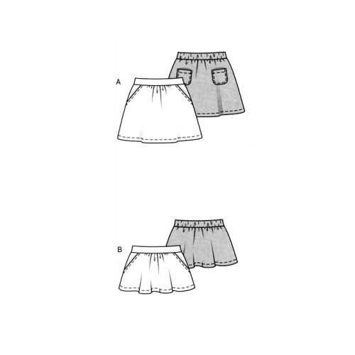 Seelik 104 - 140cm, Skirt/ Burda 9492 