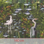 Puuvillane dekoratiivkangas, Panama Premium: loomad, linnud, kalad 