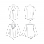 Ompelukaavat: Misses`, sizes: Women`s Top, Butterick B5999 