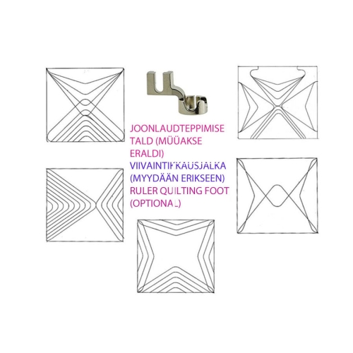 Линейка по исползование стегальную лапку, 23 см × 13,5 см Yütien Design TR4 