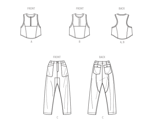Simplicity lõikekomplekt S9754 MISSES` TOPS AND CARGO PANTS BY MIMI G STYLE, SS9754 