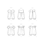 Simplicity Sewing Pattern S9484 Babies` Rompers 