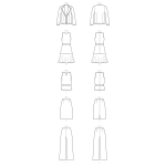 Выкройка: Misses` Jacket, Dress, Top, Skirt & Pants, Butterick B6738 
