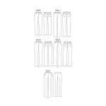 Ompelukaava: Misses` Four-Pocket Jeans & Trousers, Butterick, B6800 
