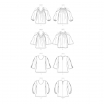 Ompelukaavat: Misses` V-Neck or Scoopneck, Cold-Shoulder Tops, Butterick B6457 