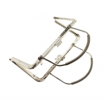 Purse frame, bag frame with metal handle, 21 cm x 22 cm 