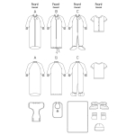 Ompelukaavat: Beebide` Bunting, Jumpsuit, Shirt, Diaper Cover, Blanket, Hat, Bib, Mittens and Booties, Butterick B5583 