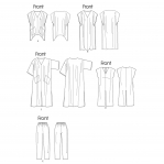 Ompelukaavat: Misses` Top, Dress, Caftan, Jumpsuit and Pants, Butterick B5652 