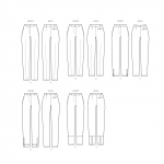 Naiste kitsad Leg püksid variatsioonidega, Simplicity Pattern #S8957 