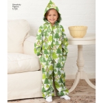 Child`s, Teens` and Adults` Fleece Jumpsuit, Sizes: XS - L / XS - XL, Simplicity Pattern #1731 