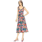 Выкройка: Misses` Dress and Sash, Butterick B6673 