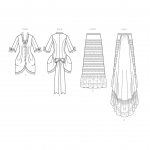 Выкройка: Misses` Jacket and Skirt with Train, Butterick B6572 