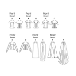 Ompelukaava: Misses` Formal Tops & Skirts With Train, Butterick, B6803 