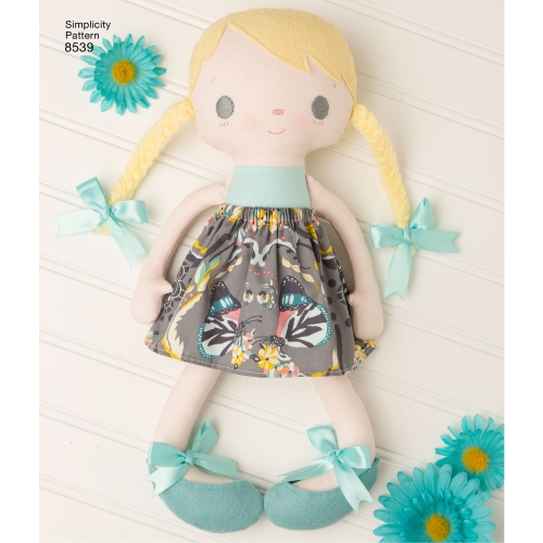 38cm täidisega nukud ja riided, suurused: OS (ÜkS SUURUS), Simplicity Pattern # 8539 