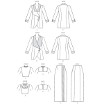 Выкройка: Misses` Jacket, Bib and Skirt, Butterick B6108 