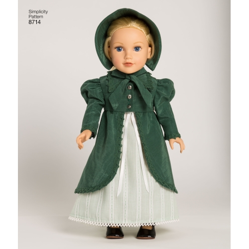 45cm pikkuse nuku nukuriided, Simplicity Pattern #8714 