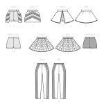 Simplicity Sewing Pattern MISSES` COSTUME SKIRTS, PANTS AND SHORTS BY ANDREA SCHEWE DESIGNS, SS9628 