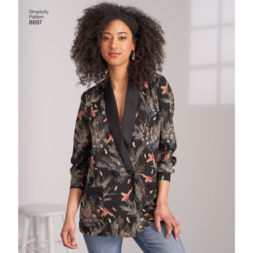 Naistele ja Pluss-suurustele naistele bleiser, Simplicity Pattern #8697 