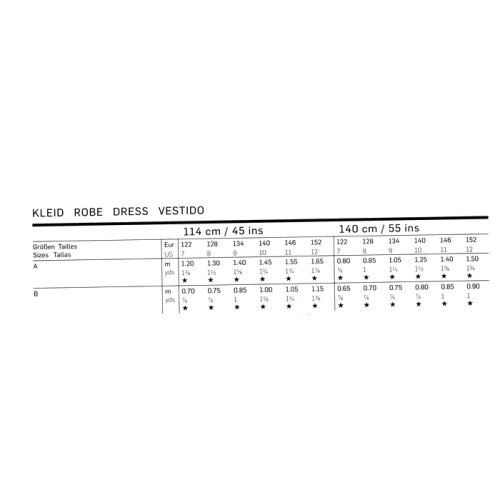 Kleit 122 - 152cm, Dress/ Burda 9608 