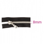 55cm Open end Metal Zippers, zip fasteners, member width: 8mm 