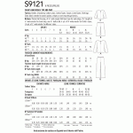 Laste ja naiste topp ja püksid, suurused: A (3 - 8 /XS-XL), Simplicity Pattern #S9121 