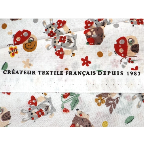Тонкая хлопковая ткань с принтом, France, 140 см, Cotton Herault 
