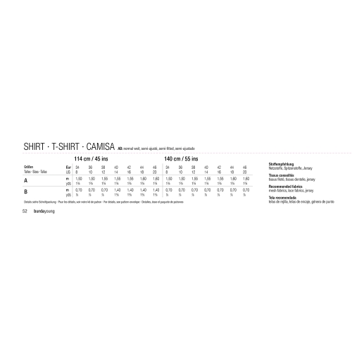 Sviiter -Topp Nr.34-46, Burda Style Nr.6923 