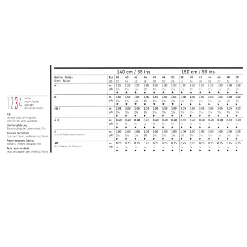 Nõid, Suurustele (Eur Sizes) 38-50 / Nõid / Burda 2423 