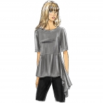 Выкройка: Misses` Pullover Tops with Sleeve and Peplum Variations, Butterick B6489 