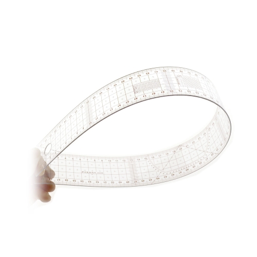 Läbipaistev õhem plastjoonlaud 5 cm x 60 cm DY2660 