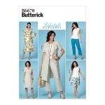 Выкройка: Misses` Tops and Sash, Butterick B6770A 