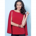Ompelukaavat: Misses` Tops with Attached Cape and käisevariatsioonidega, Butterick B6490 
