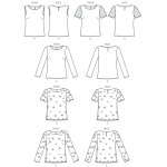 Выкройка: Misses` Keyhole-Closure Tops, Butterick B6754 