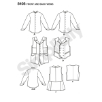 Men`s Shirt and Vest, Simplicity Pattern #8408 