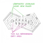 Šabloon-joonlaud, Transparent Twin Pentagon Ruler, max.70mm, LeSummit NT-5010 