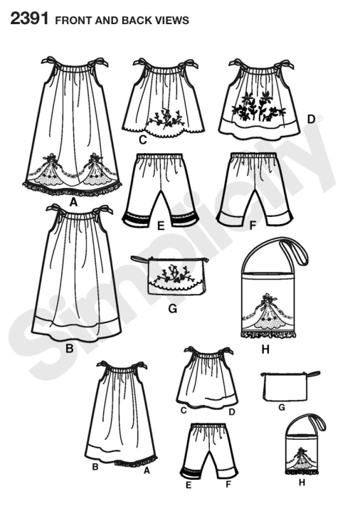 Laste vintage `Padjapüüri-mood`, suurused: A (3-4-5-6-7-8), Simplicity Pattern #2391 