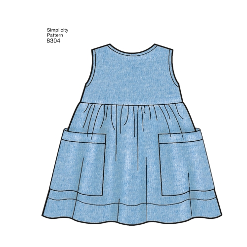 Väikelaste, retuusid, toppkleit, pudipõlled ja juuksepael kolmes suurused: S(17`) M(18“) L(19`), suurused: A (XXS-XS-S-M-L), Simplicity Pattern #8304 