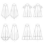 Выкройка: Misses` Sleeveless and Cold Shoulder Dresses, Butterick B6350 