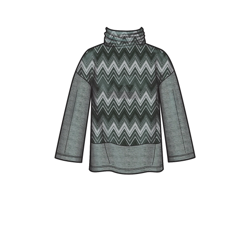 Naiste trikoo-topid variatsioonidega, suurused: A (XXS-XS-S-M-L-XL-XXL), Simplicity Pattern #S9014 