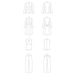 Ompelukaavat: Misses` Jacket, Coat, Top & Pants, Butterick B6740 