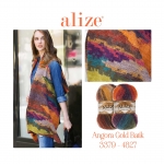 Woold Blend Yarn Angora Gold Batik Design, Alize 