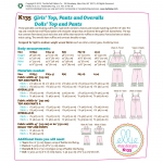 Ompelukaava: Girls` Top, Pants and Overalls; Dolls` Top and Pants, Kwik Sew K0135 