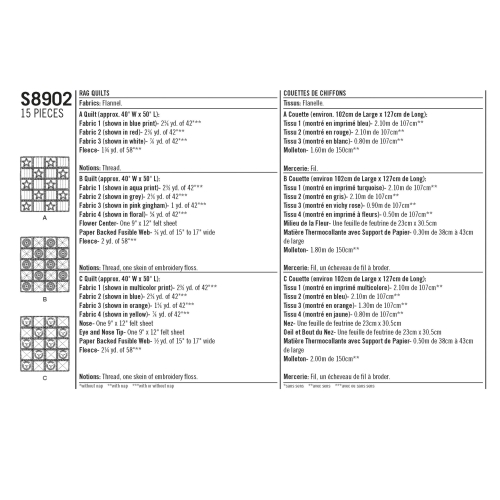 Tepitud kotid, Simplicity Pattern #S8902 