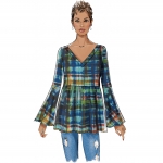 Ompelukaavat: Misses` Loose-Fitting, Gathered Waist Pullover Tops with Bell Sleeves, Butterick B6486 