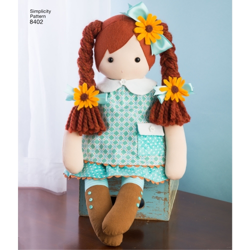 60cm täidistopitavad nukud riietega, Simplicity Pattern # 8402 